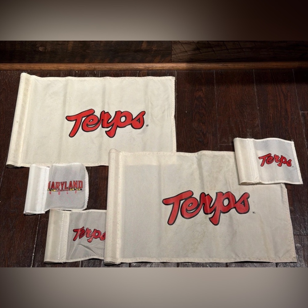 Terps Cream and Red Flag Set
